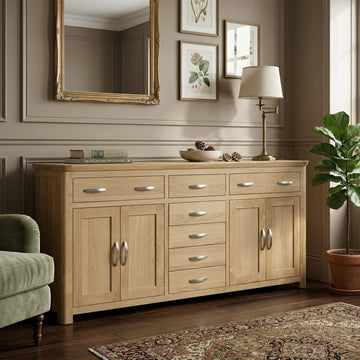 Treviso Oak Grand Sideboard, room setting