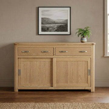 Treviso oak Sliding Door Sideboard, room setting