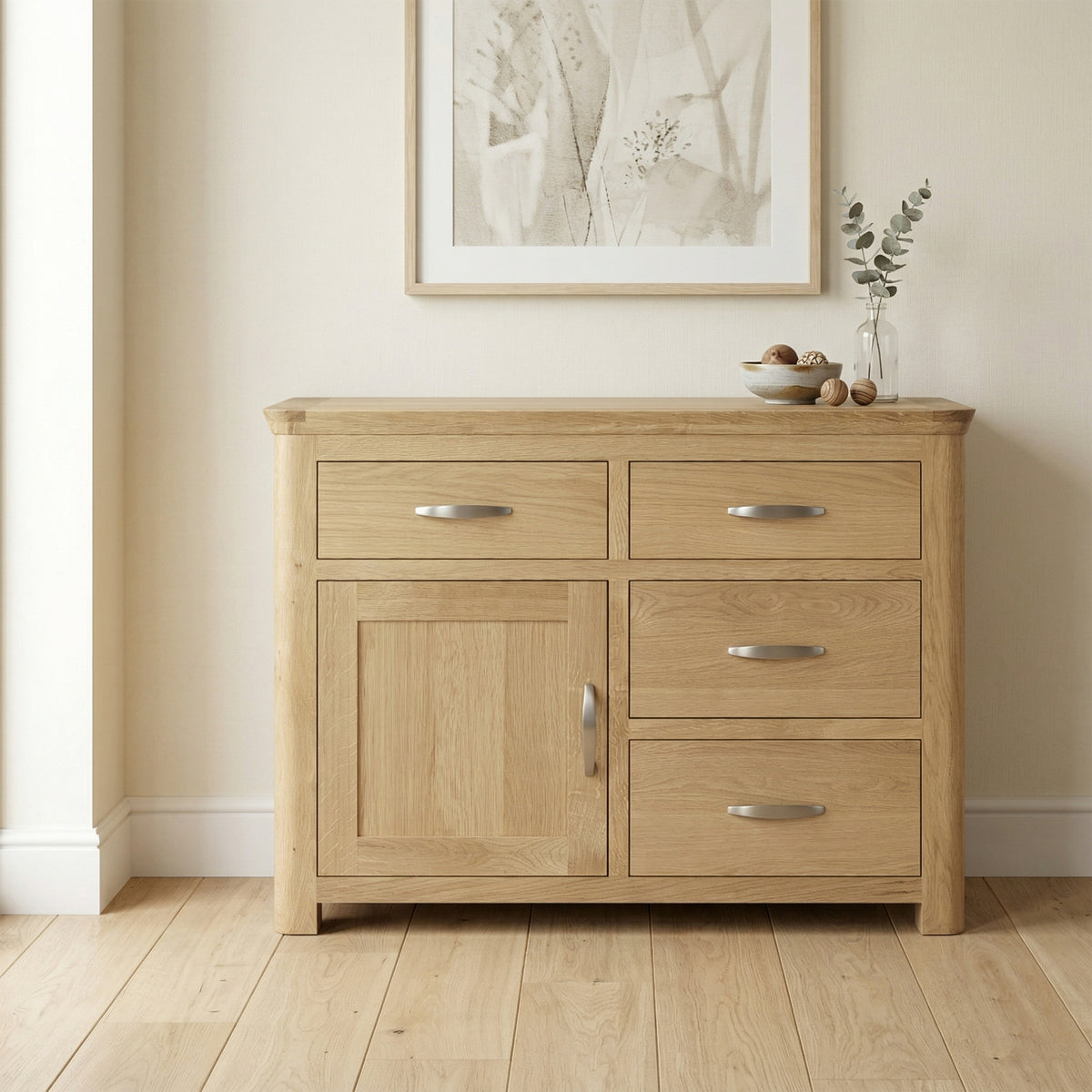 Treviso oak Small Sideboard, room setting