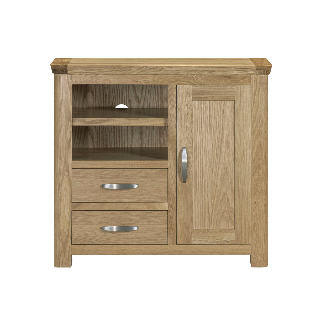 Treviso oak Media Sideboard, front view