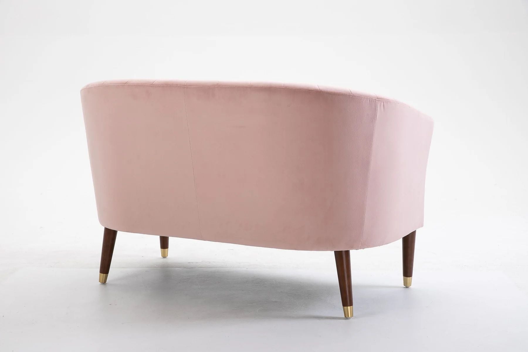 Nicole Velvet 2 Seater Sofa - Blush Pink