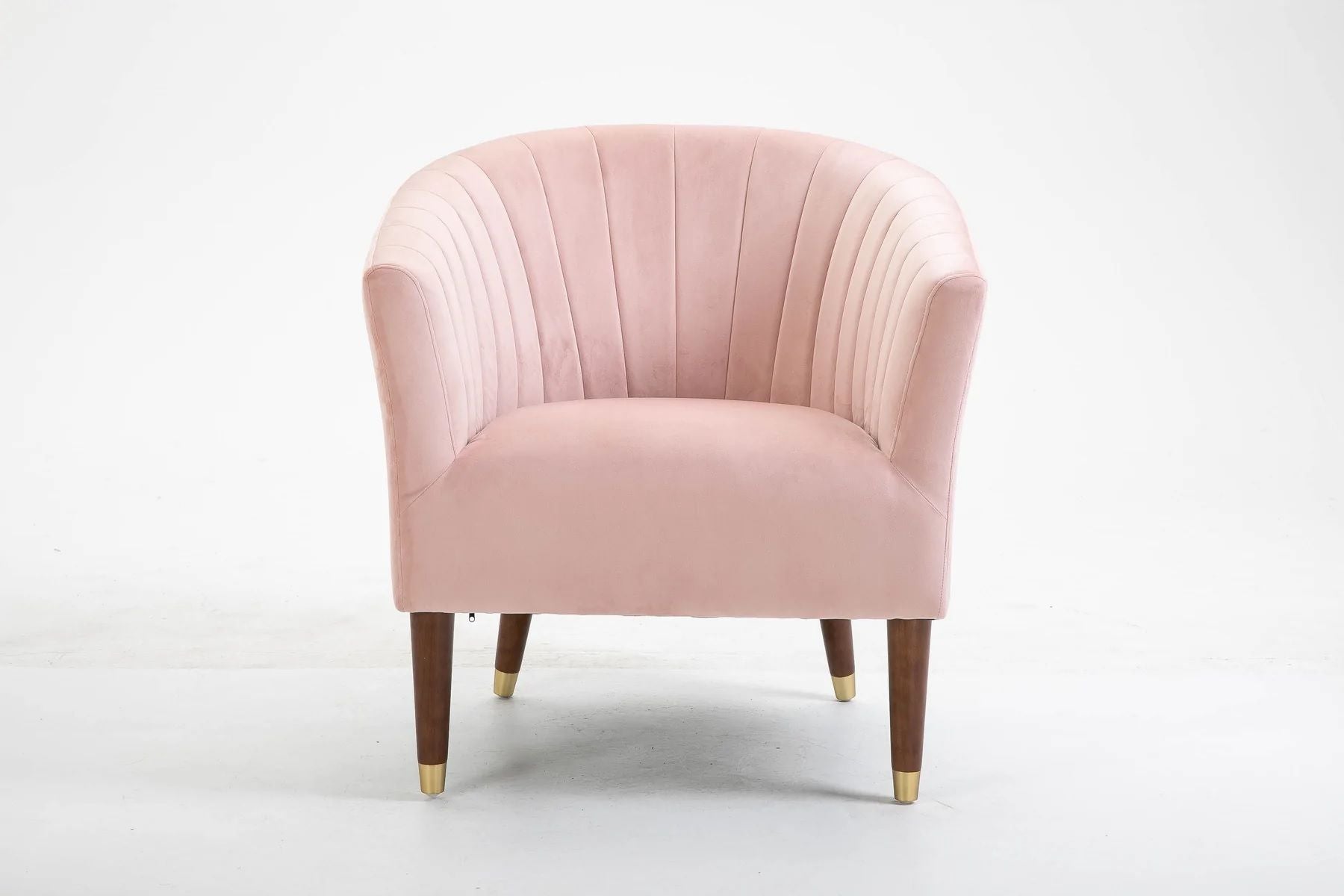  Nicole Velvet Chair - Blush Pink