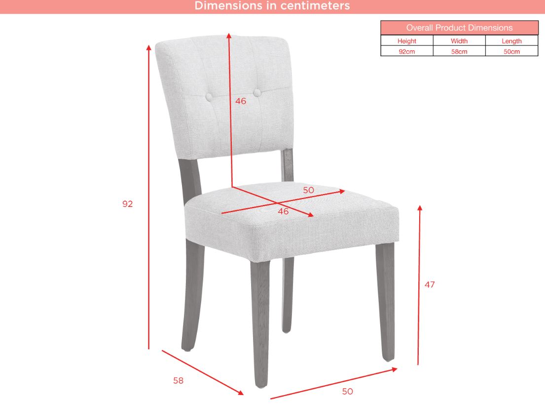 Oakridge Dining Chair - Fabric and Dark Oak Set of 2 
