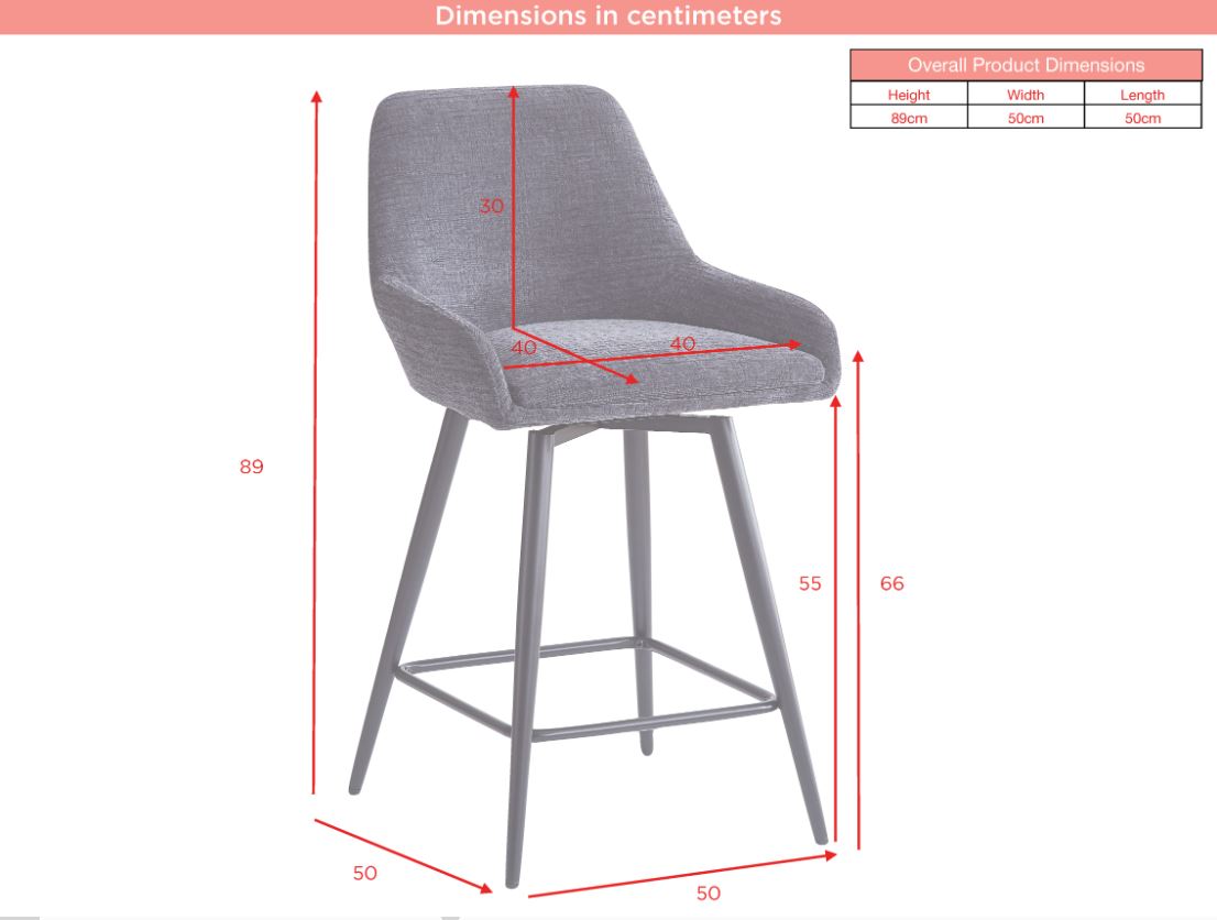 Oscar Counter Stool Set of 2