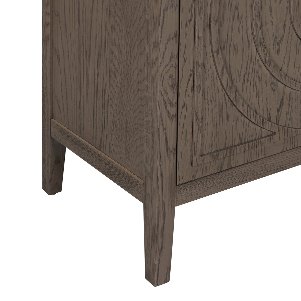 Oslo 4 Door Sideboard - raised leg and corner detail