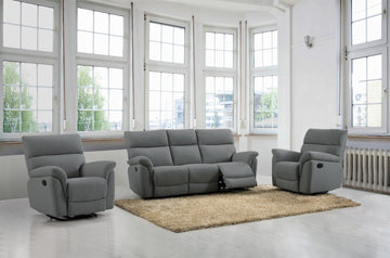 Phoenix Fabric Reclining 3+1+1 Sofa Suite - Anthracite