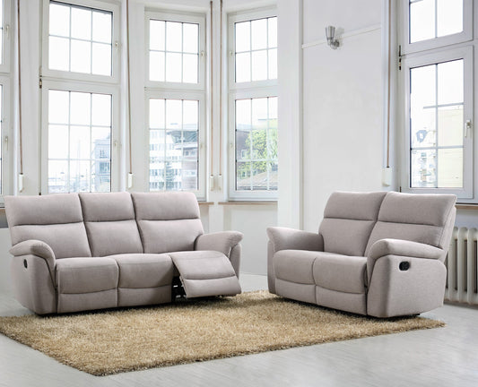 Phoenix Fabric Reclining 3+2 Sofa Suite - Ash