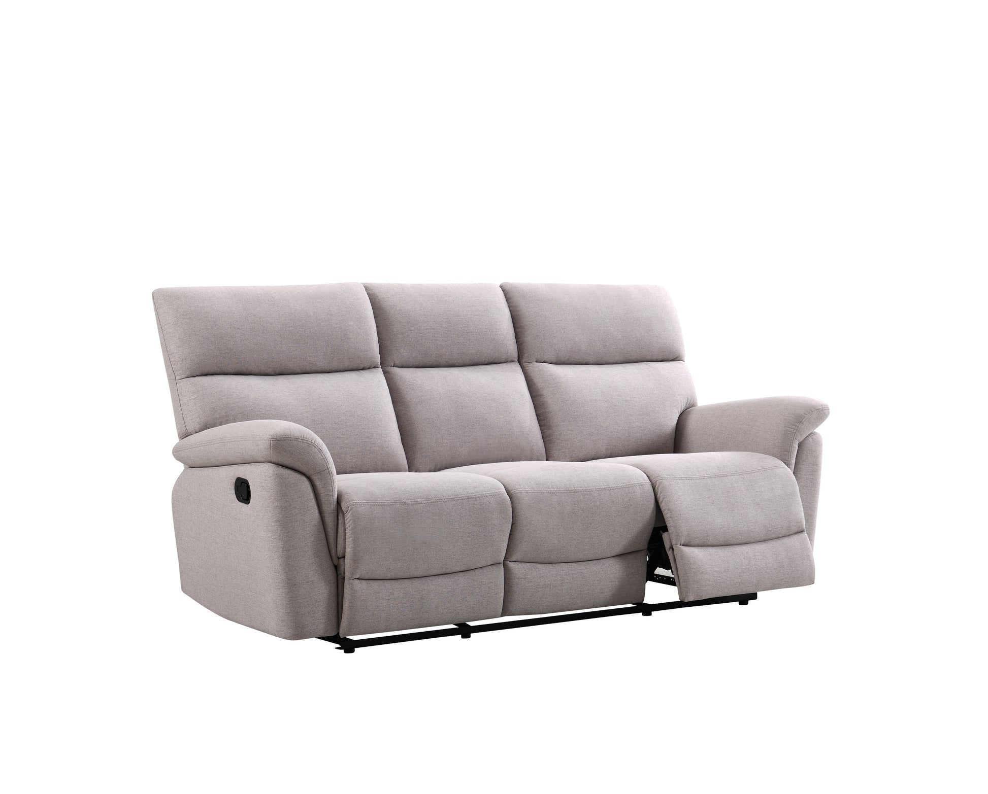 Phoenix Fabric Reclining 3 Seater Sofa - Ash