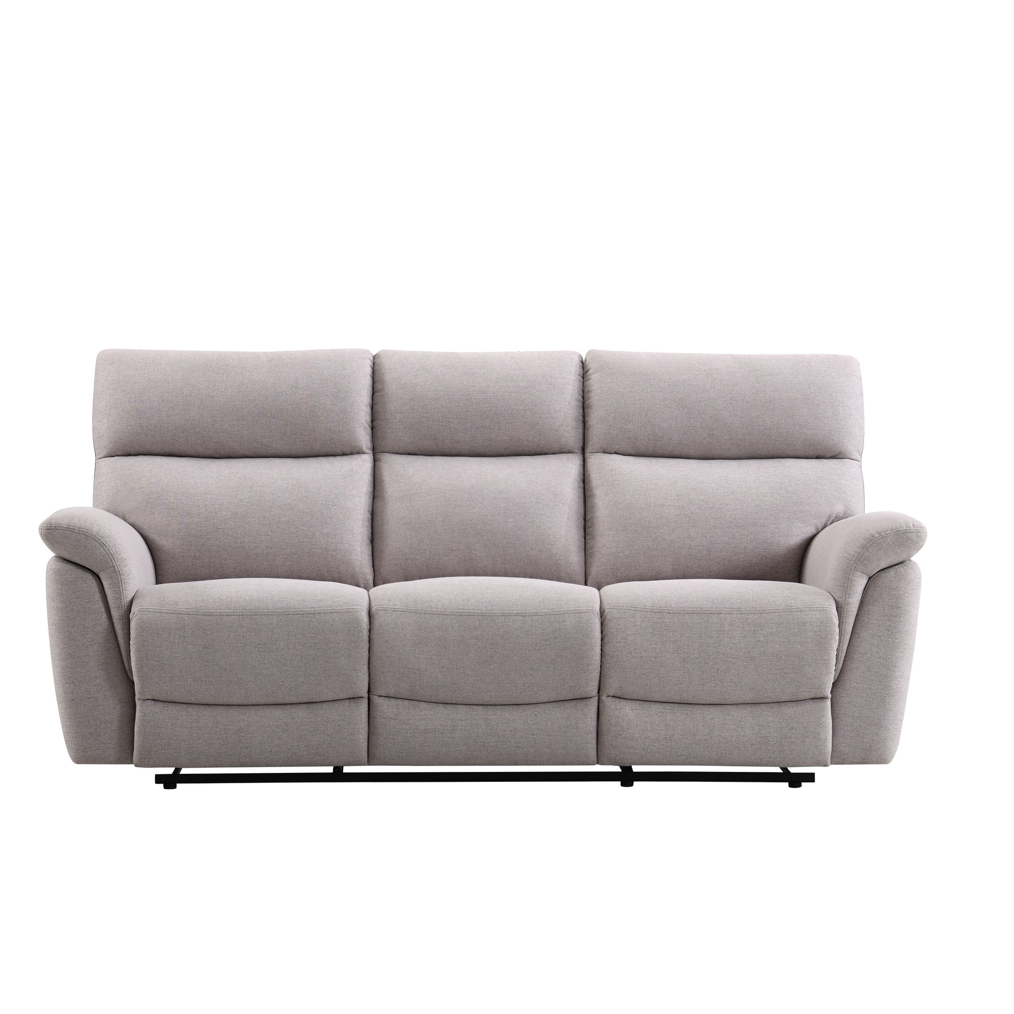 Phoenix Fabric Reclining 3 Seater Sofa - Ash