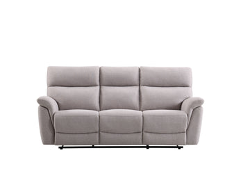 Phoenix Fabric Reclining 3 Seater Sofa - Ash