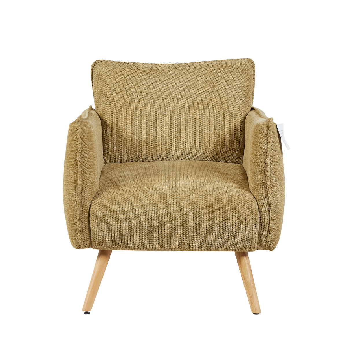 Piper Olive Green fabric accent chair front view