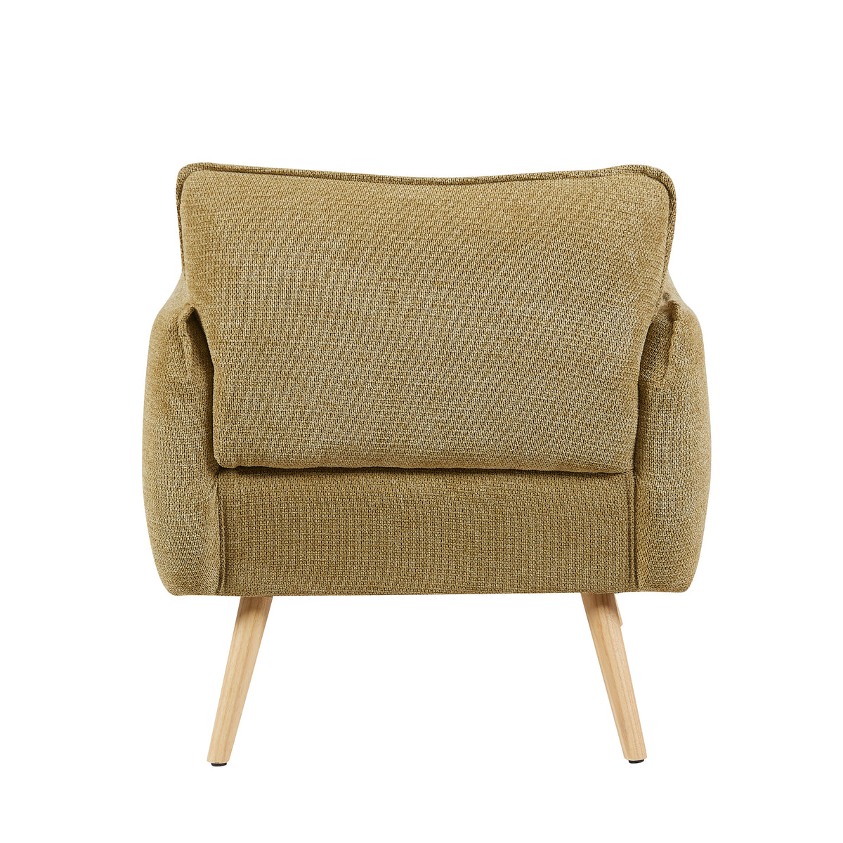 Piper Olive Green fabric accent chair rear view