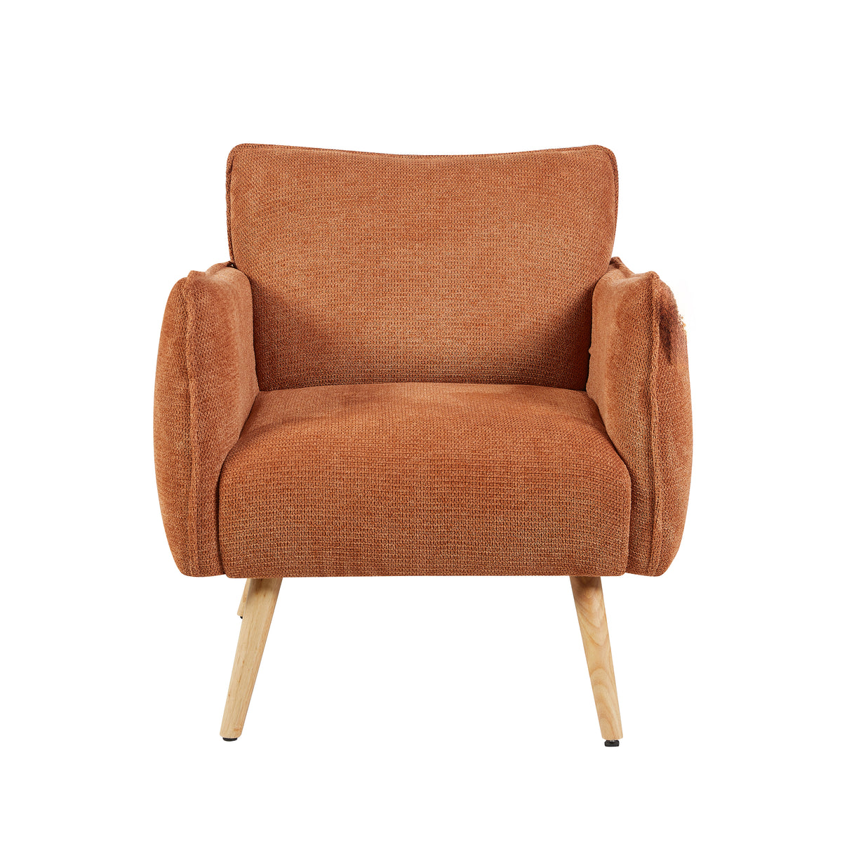 Piper Rust fabric accent chair front view
