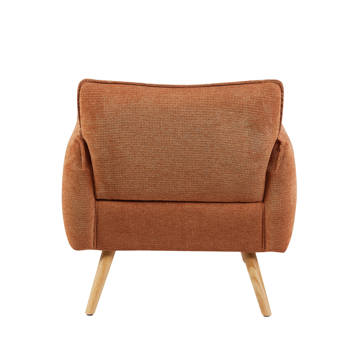 Piper Rust fabric accent chair rear view