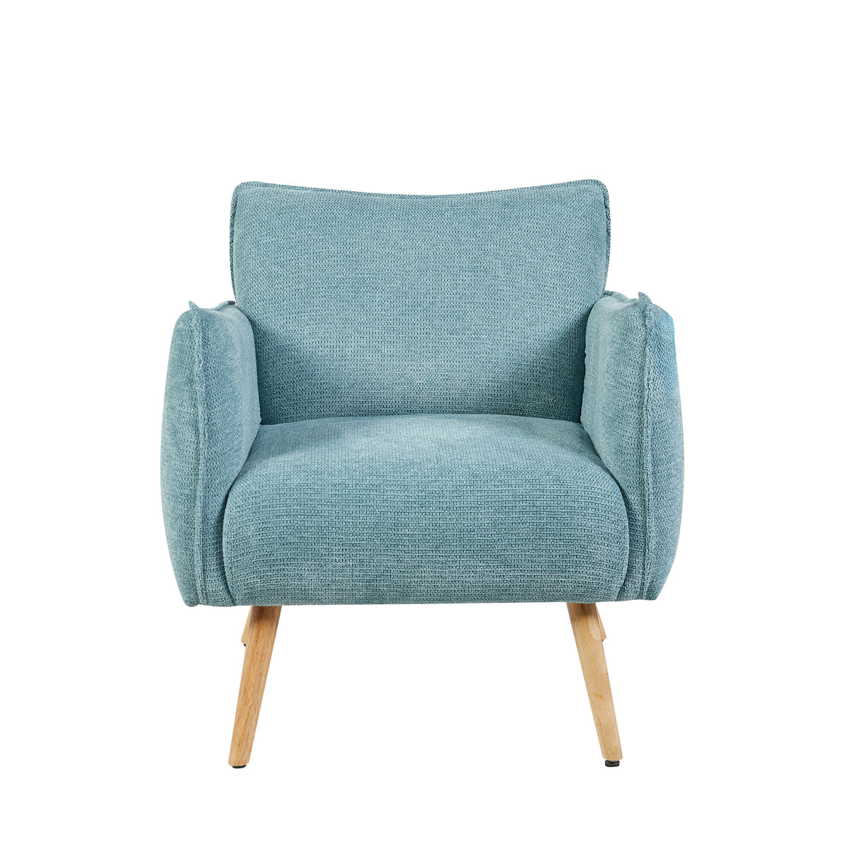 Piper Teal fabric accent chair front view