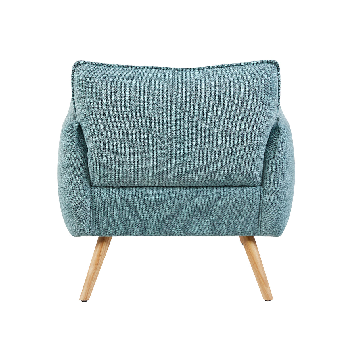 Piper Teal fabric accent chair rear view