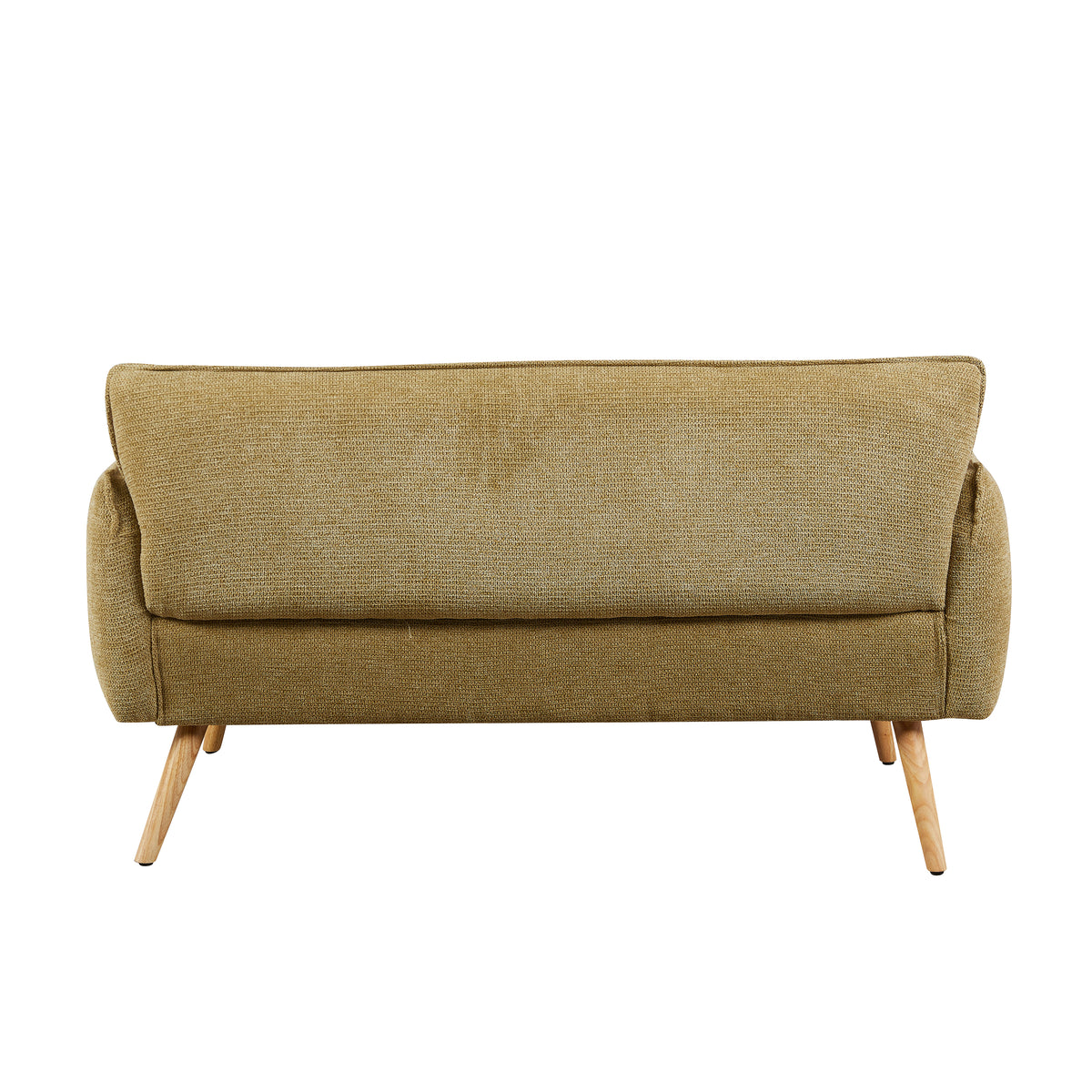 Piper Olive Green fabric two-seater sofa rear view