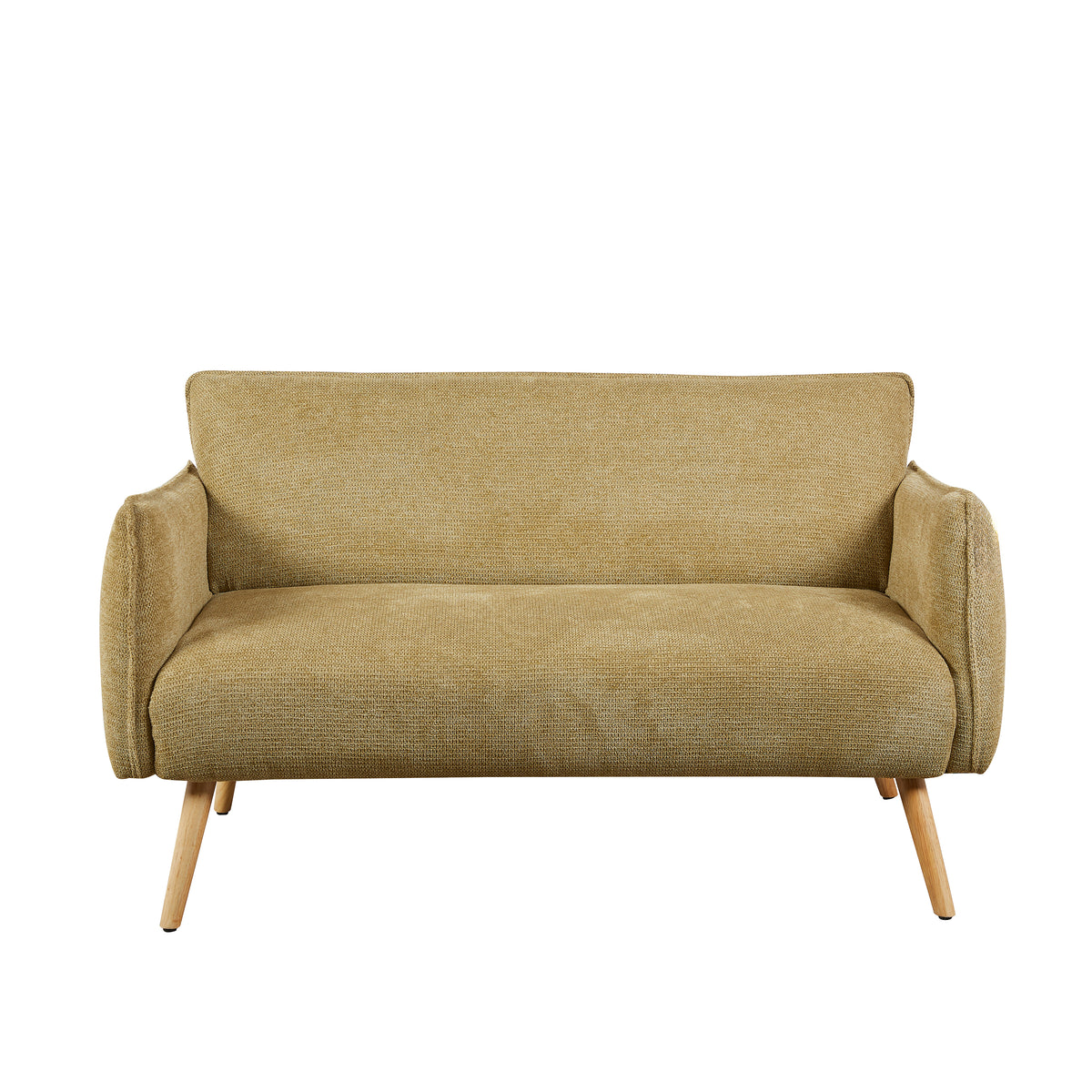 Piper Olive Green fabric two-seater sofa front view