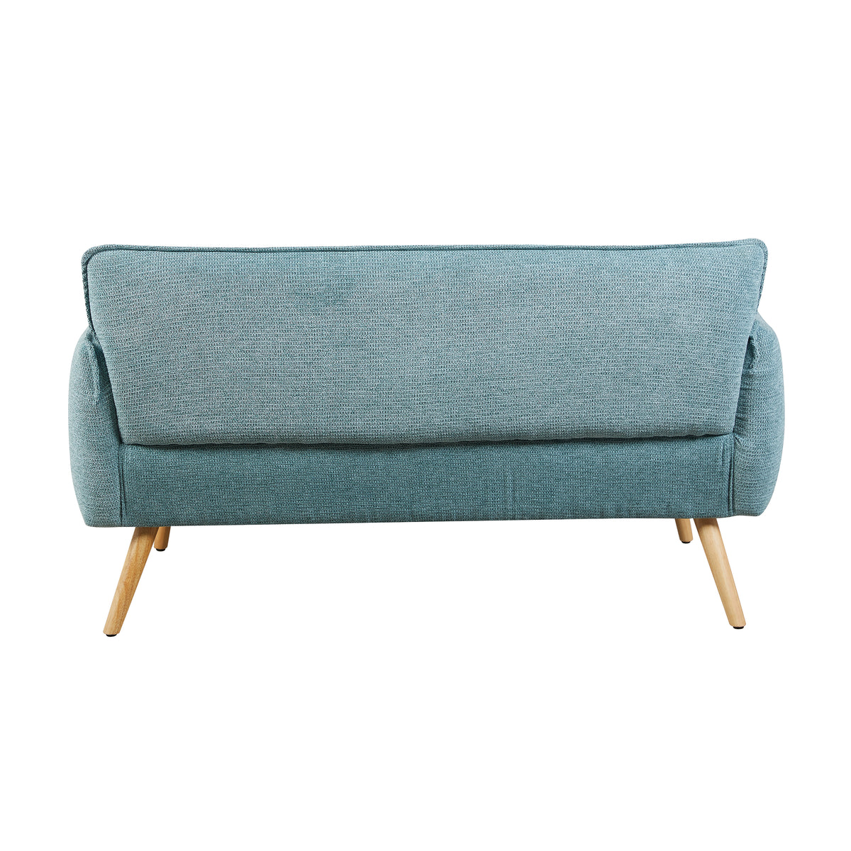 Piper Teal fabric two-seater sofa rear view