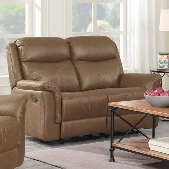 Portland 2 Seater Reclining Sofa - Dark Taupe Fabric