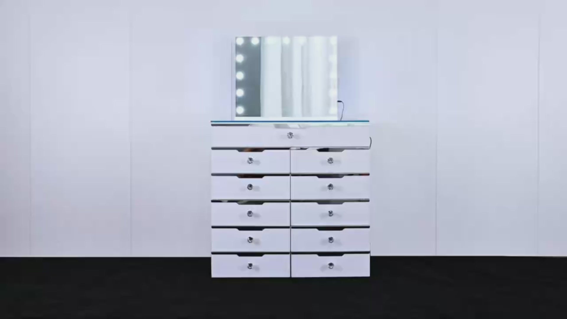 11 Drawer Dresser with Led Rainbow Lights
