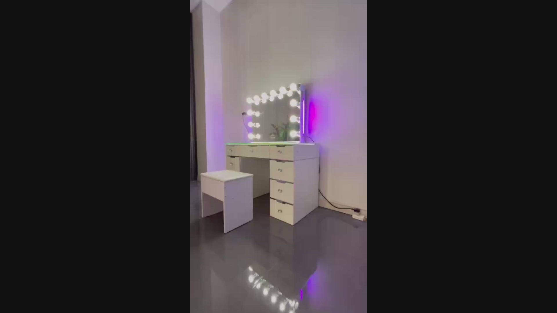 9 Drawer Glam Empire Vanity Table Baby Doll Collection