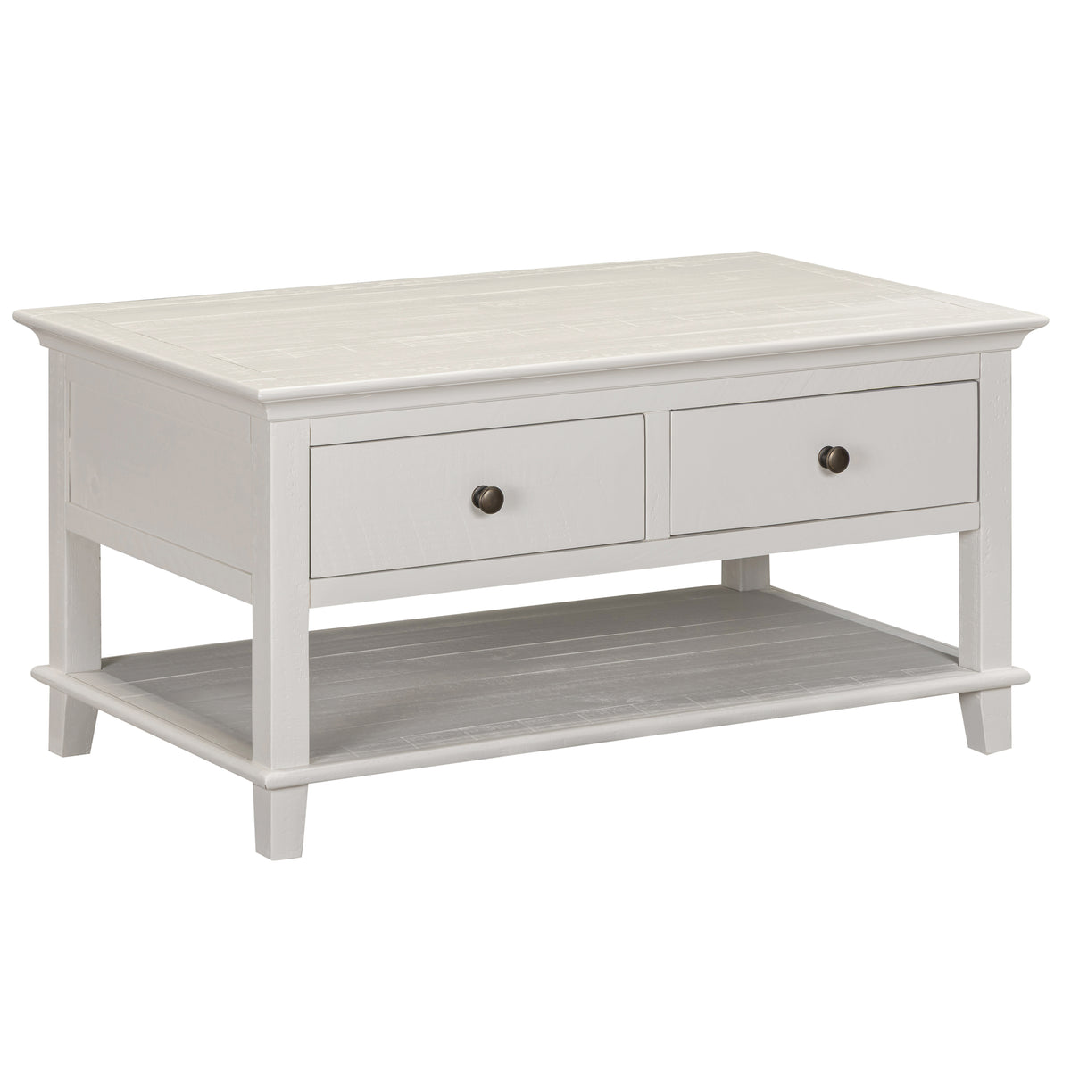 Provence 2 Drawer Coffee Table - Truffle - angled view