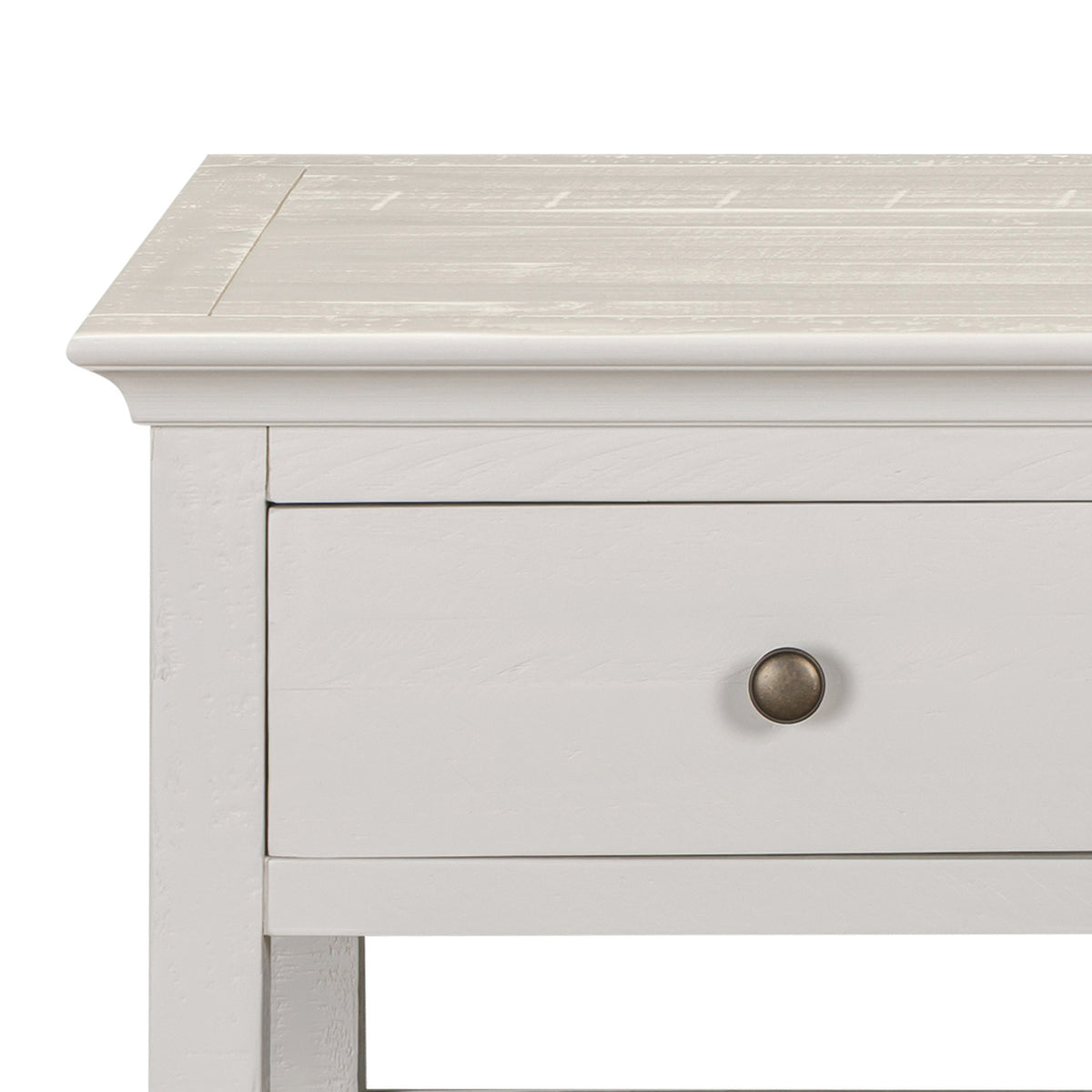 Provence 2 Drawer Coffee Table - Truffle - tabletop and drawer front detail