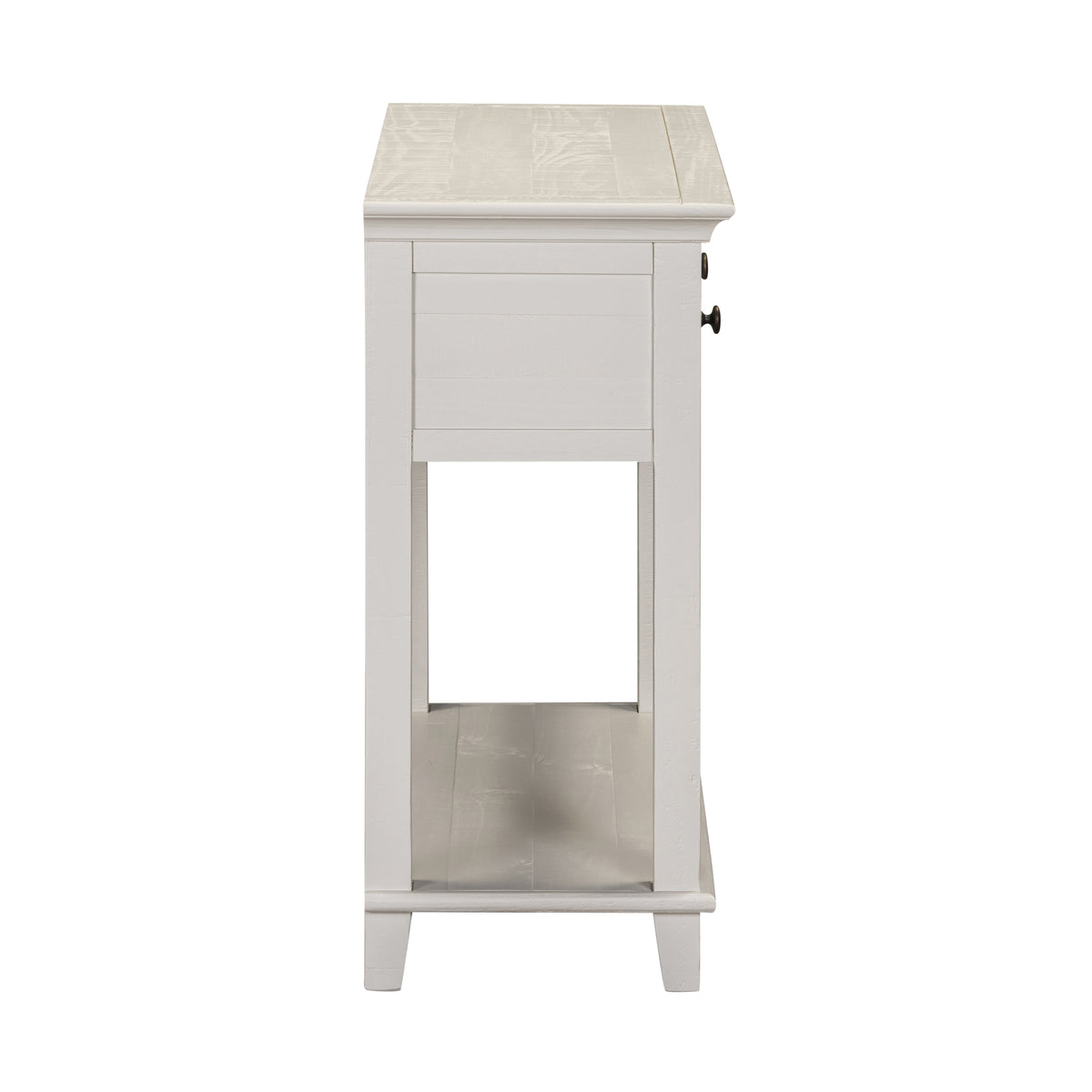Provence 2 Drawer Console Table - Truffle - side view