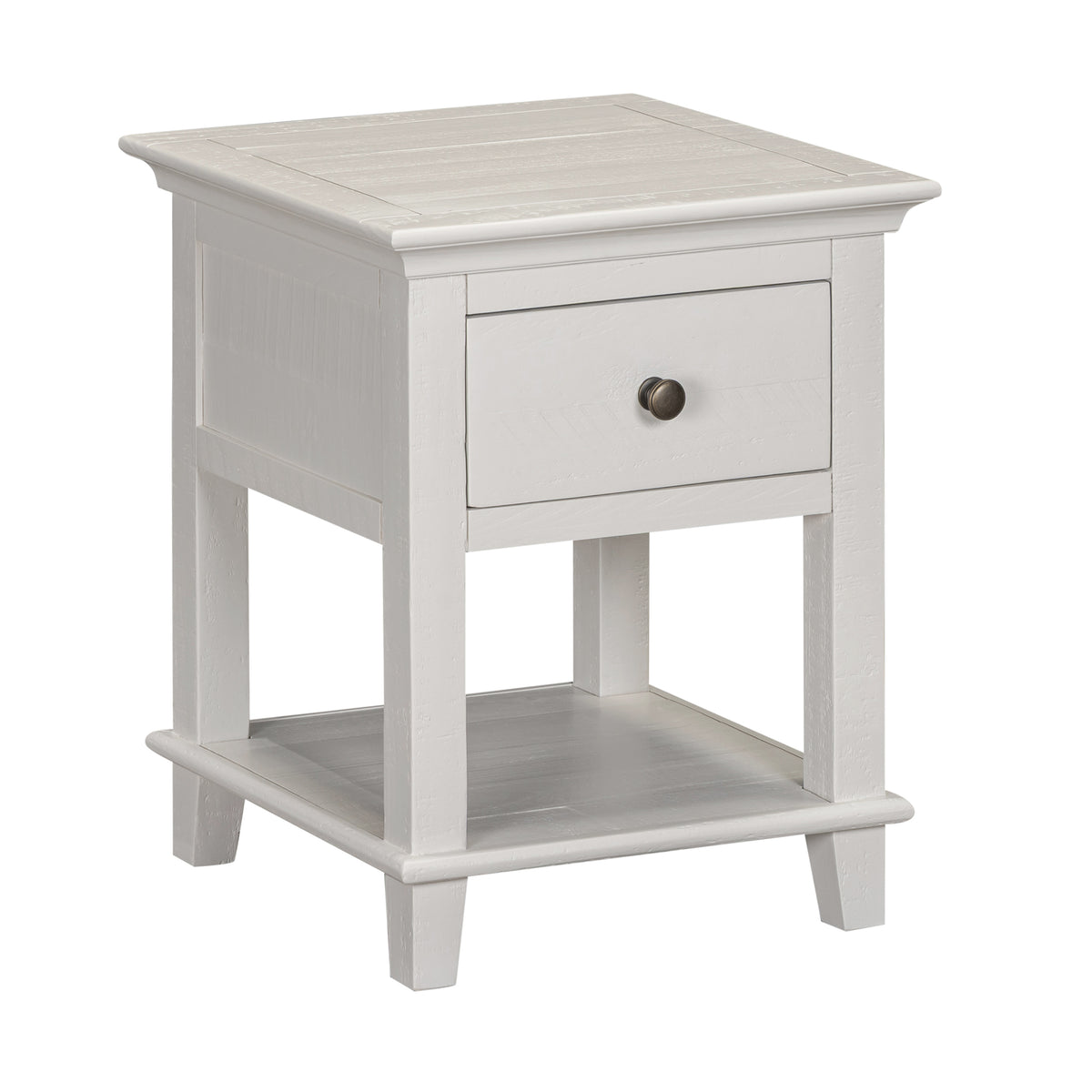 Provence End Table - Truffle - angled view