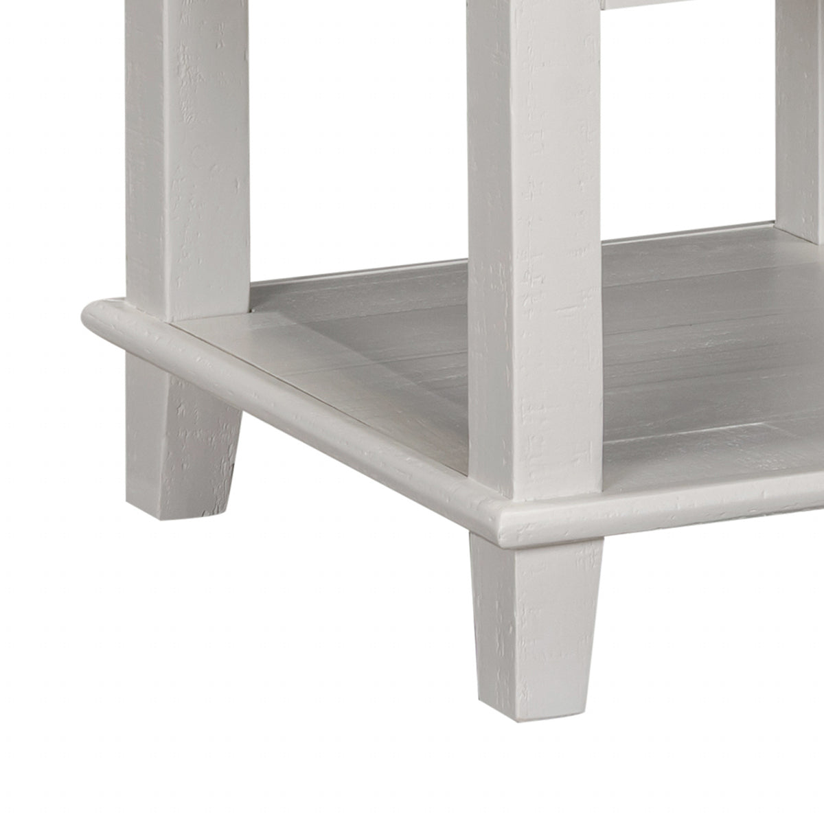 Provence End Table - Truffle - lower shelf and leg detail
