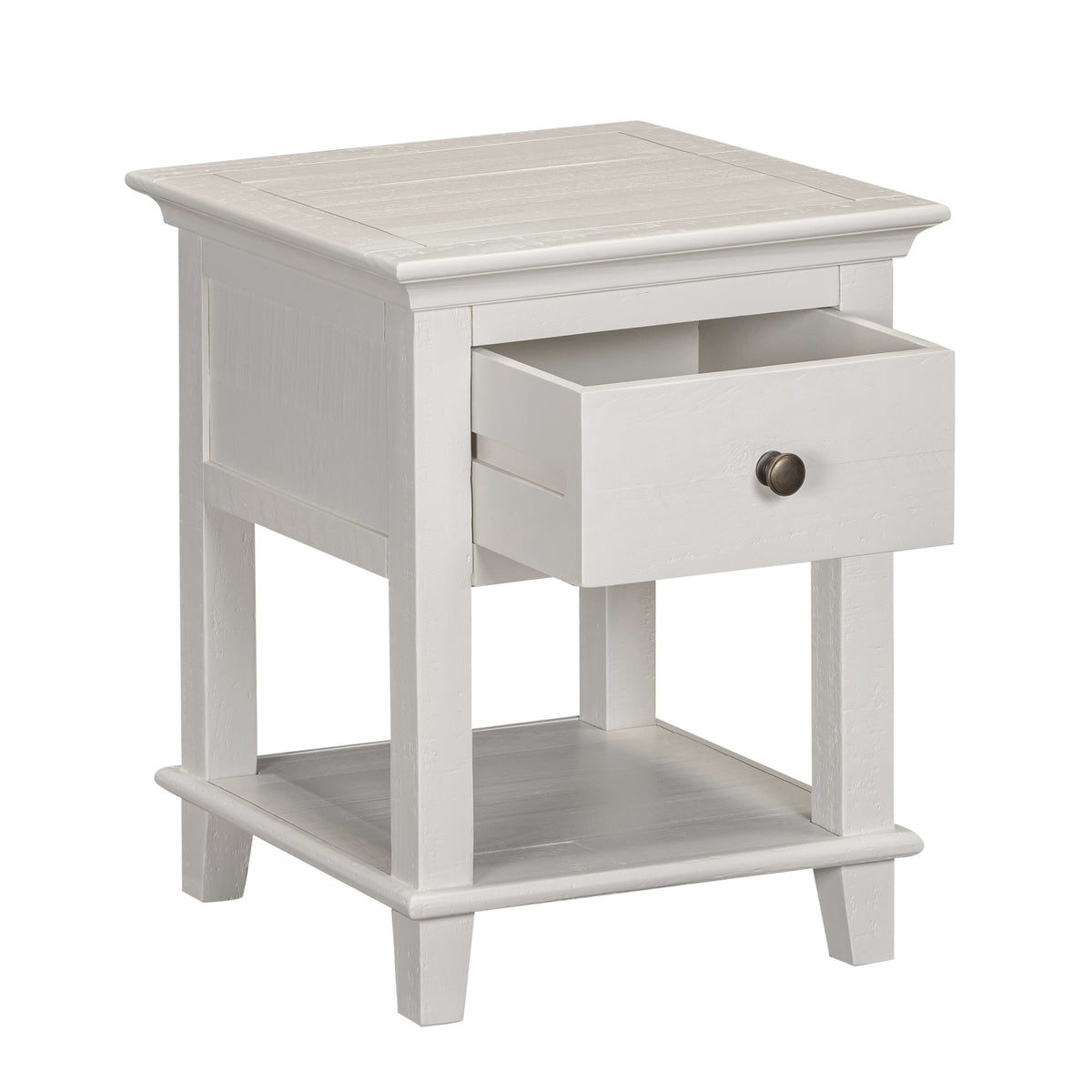 Provence End Table - Truffle - drawer open