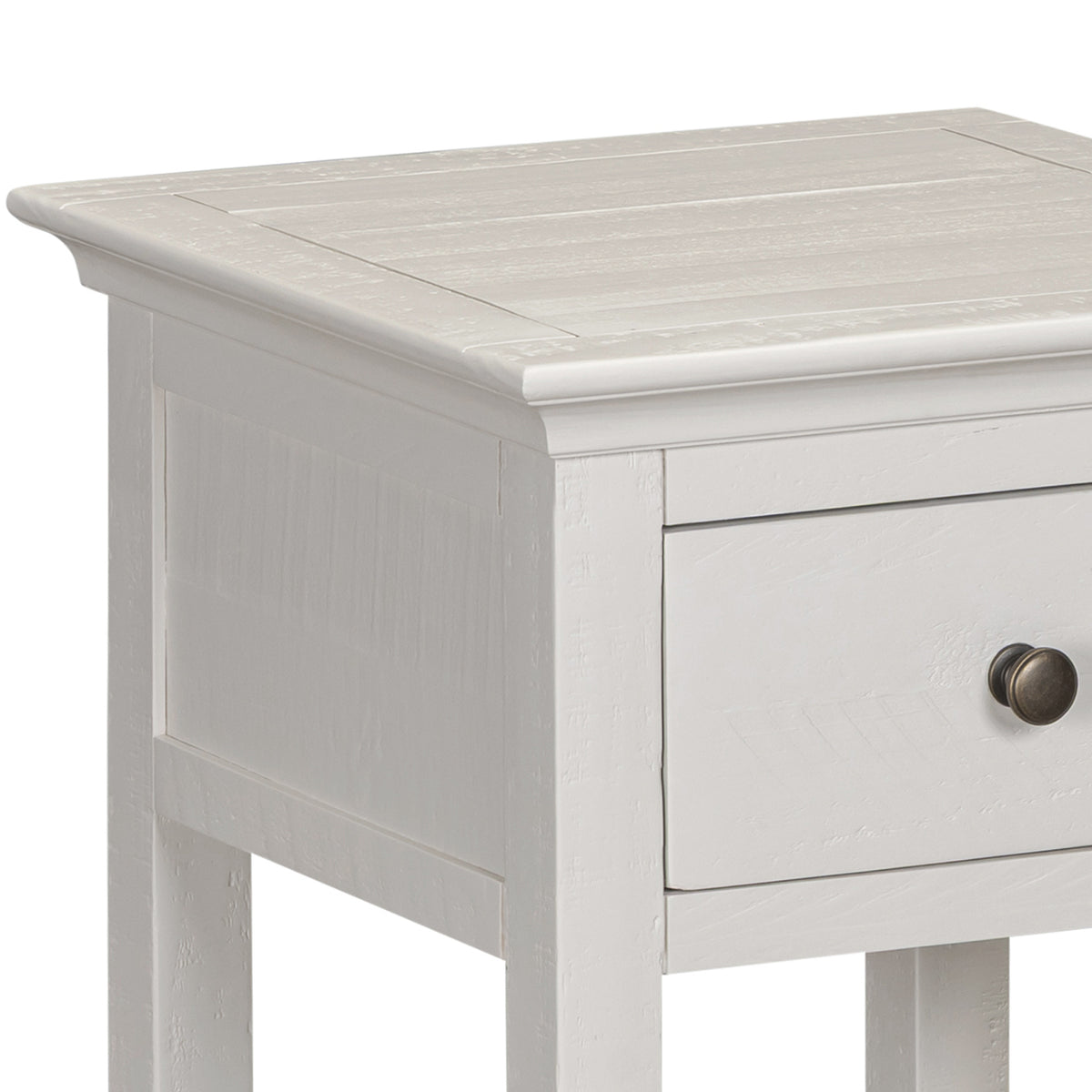 Provence End Table - Truffle - tabletop and drawer detail
