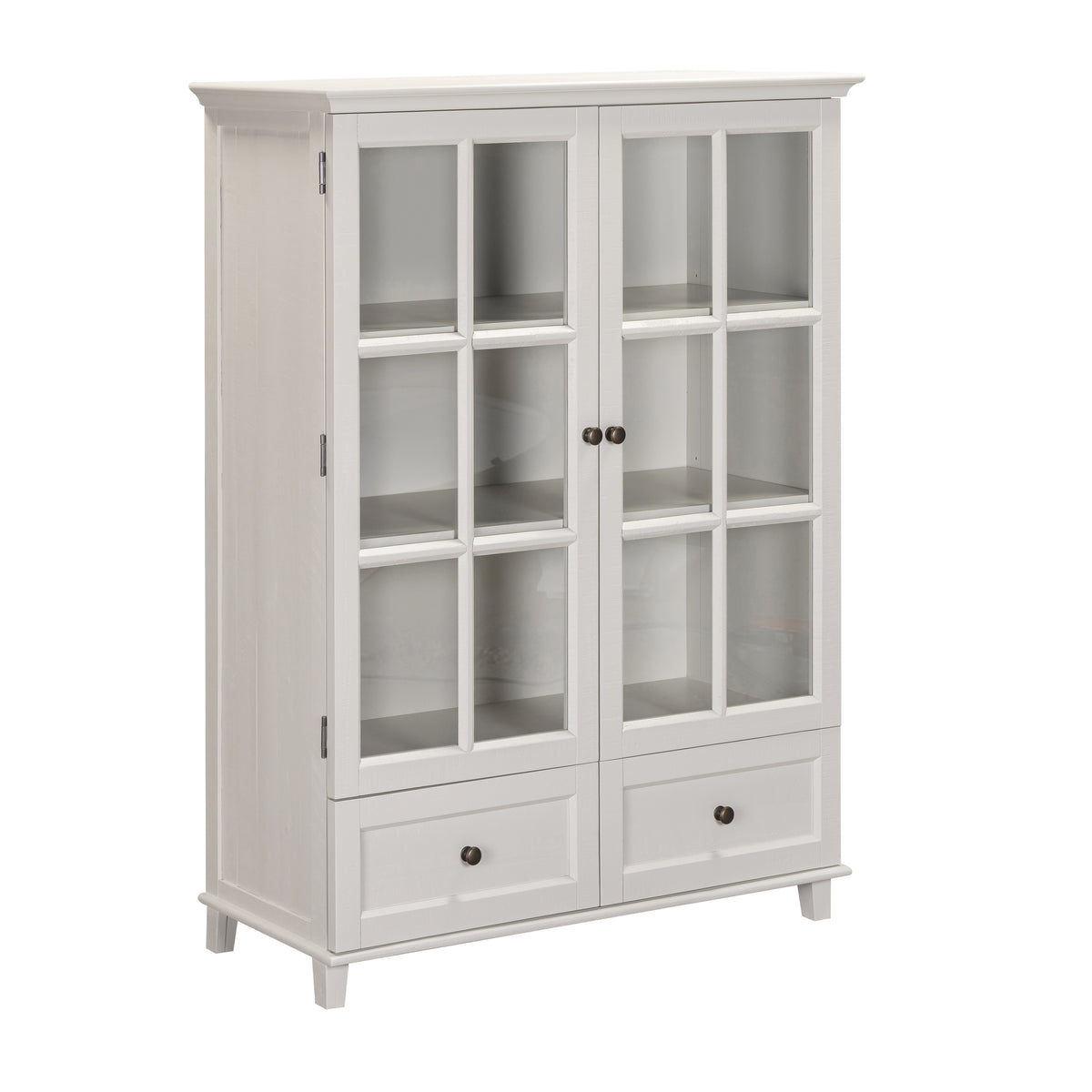 Provence Low Display Cabinet - Truffle - angled view