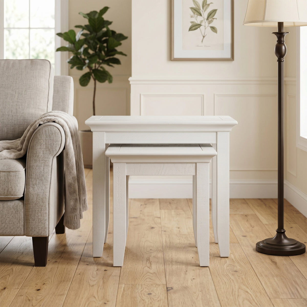Provence Nest of 2 Tables - Truffle - alternative room setting