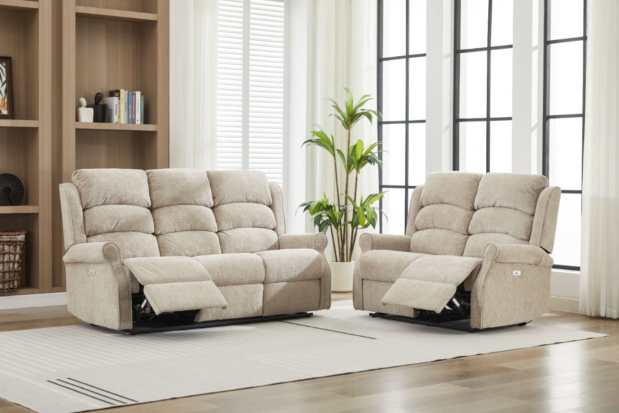 Regency 3+2 Electric Sofa Suite- Rabbit