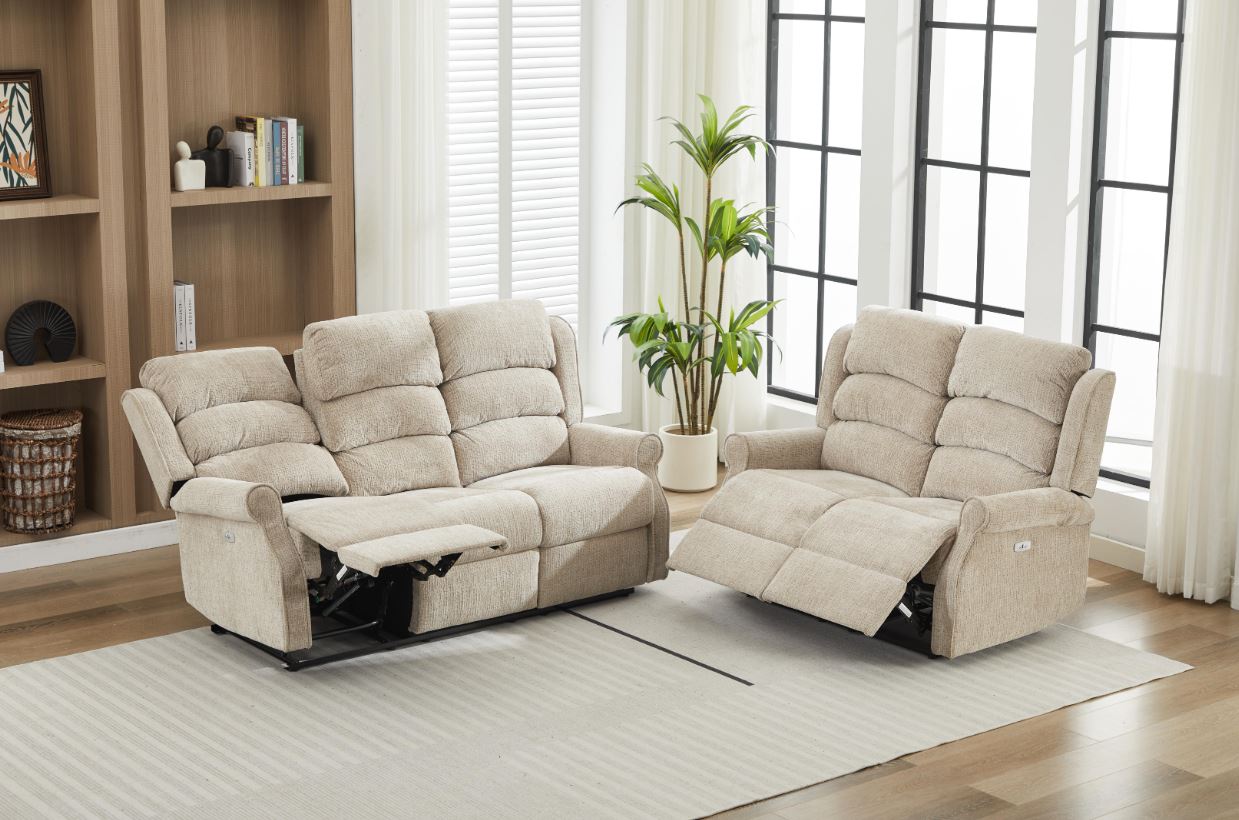 Regency 3+2 Electric Sofa Suite- Rabbit