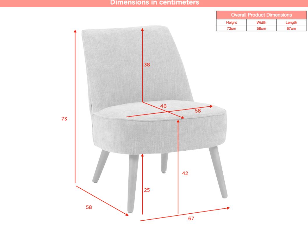 Reagan Bedroom Chair - Grey