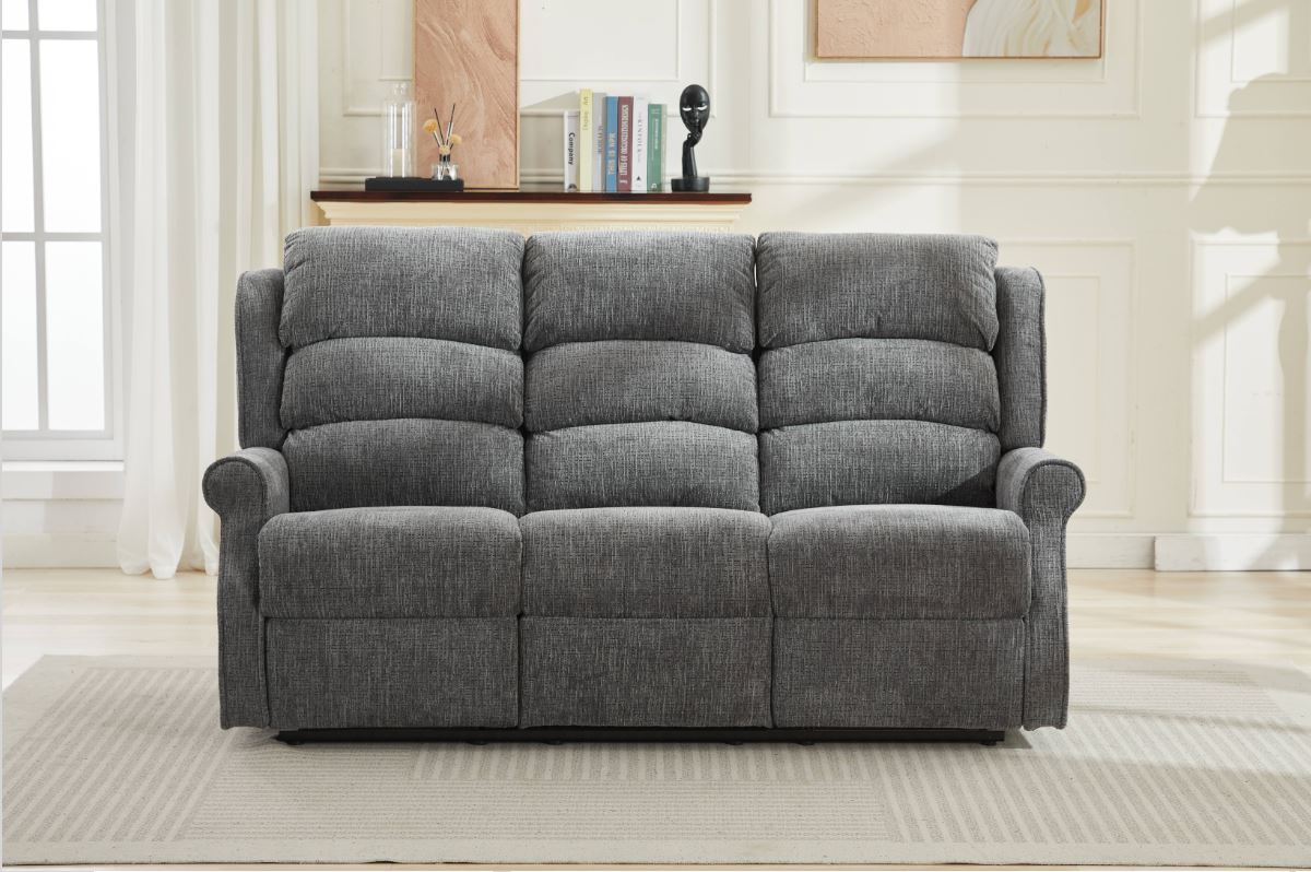 Regency Manual Recliner 3 Seater Sofa - Anthracite