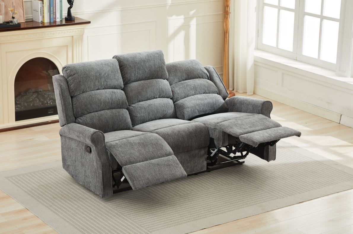 Regency Manual Recliner 3 Seater Sofa - Anthracite