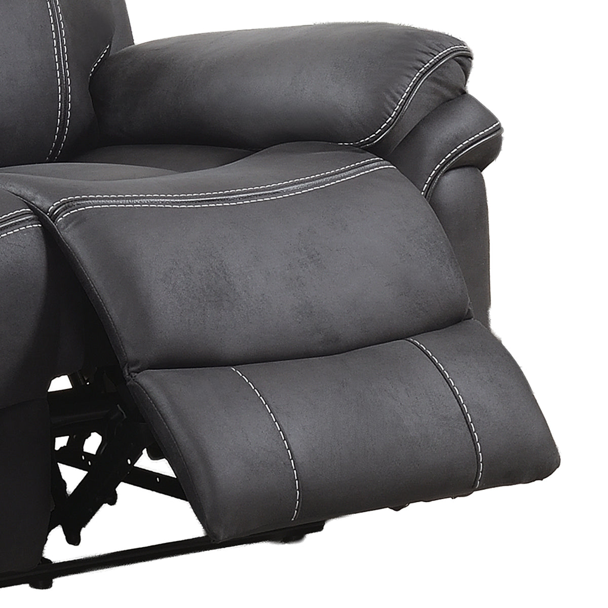 Richmond in Charcoal, 3 seater sofa footrest detail