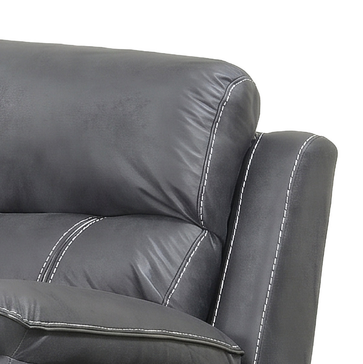 Richmond 3 seater sofa in Charcoal Grey Leather Air, product view 6