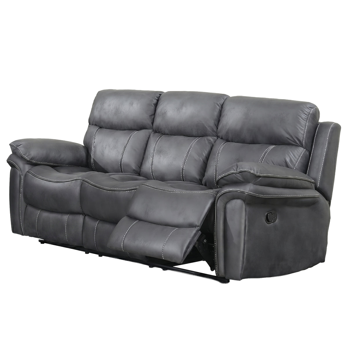 Richmond 3 seater sofa in Charcoal Grey Leather Air, product view 5