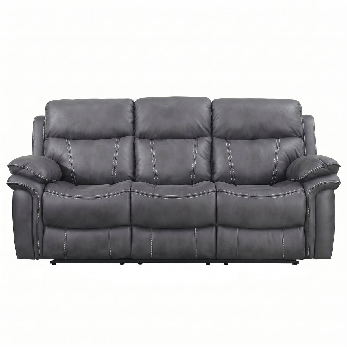 Richmond 3 seater sofa in Charcoal Grey Leather Air, product view 4