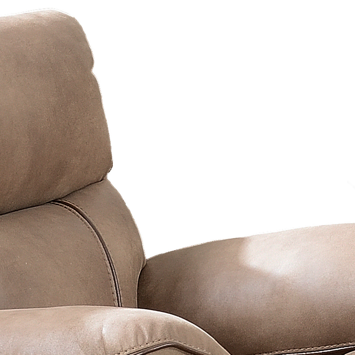 Richmond armchair in Sahara Leather Air, upholstery and reclining detail 7