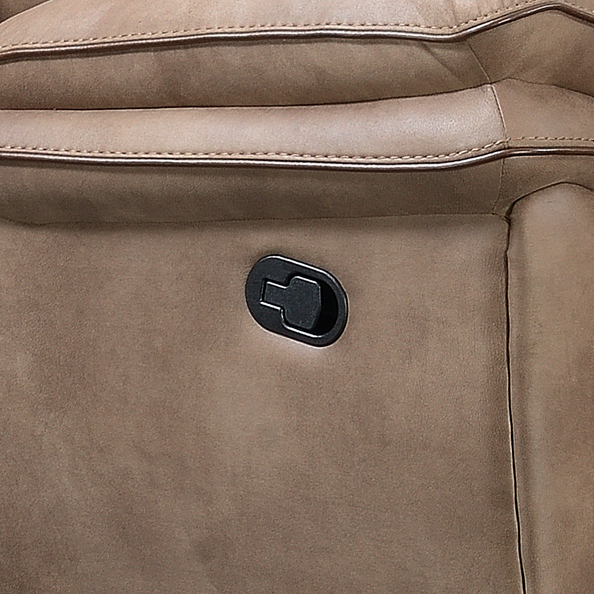 Richmond armchair in Sahara Leather Air, upholstery and reclining detail 8