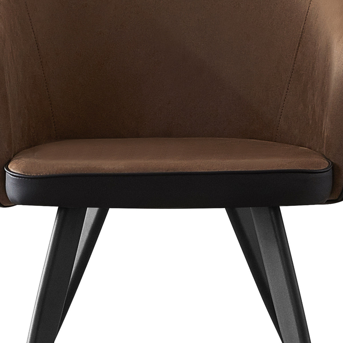San Remo brown fabric seat and back detail