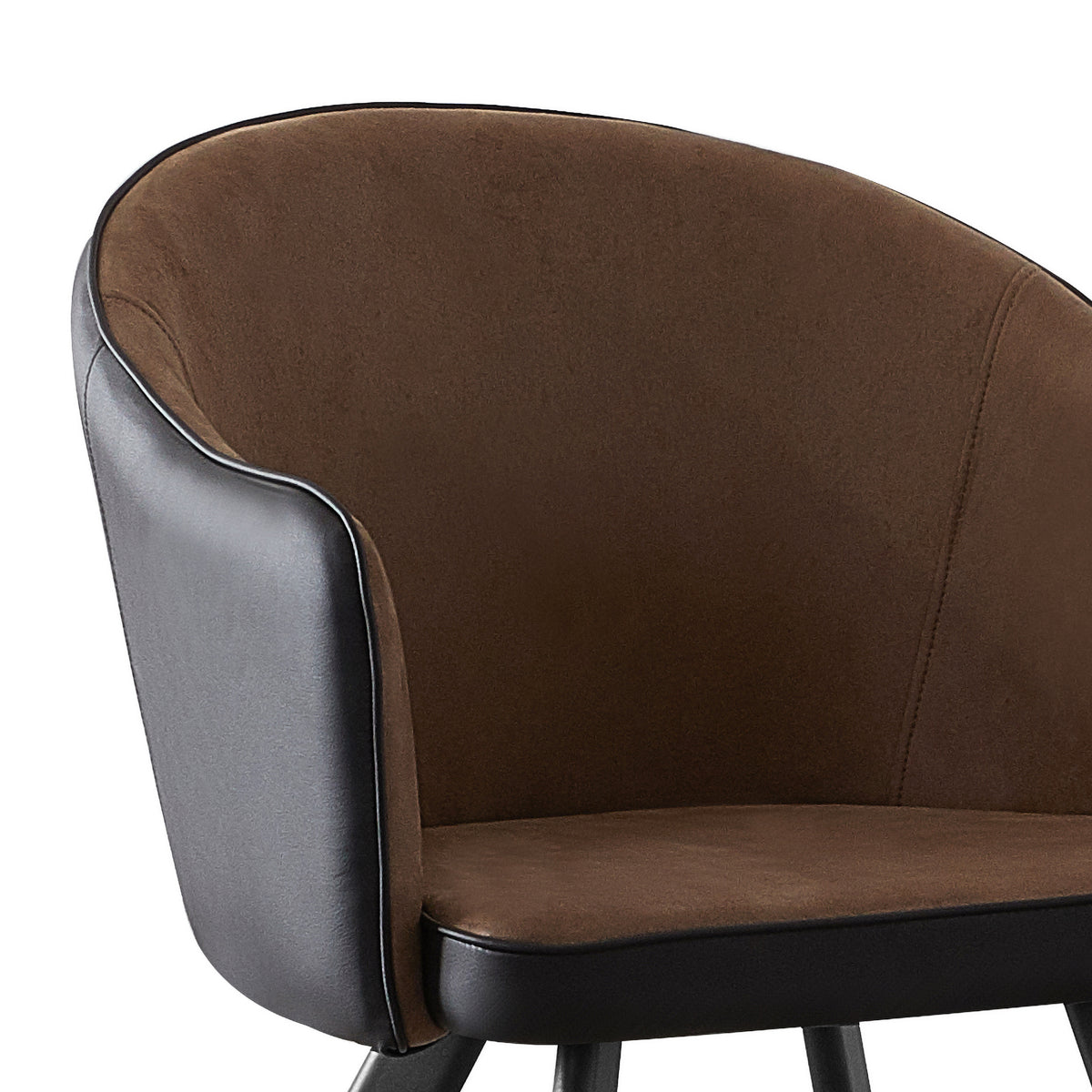 San Remo curved back and sloping arms detail