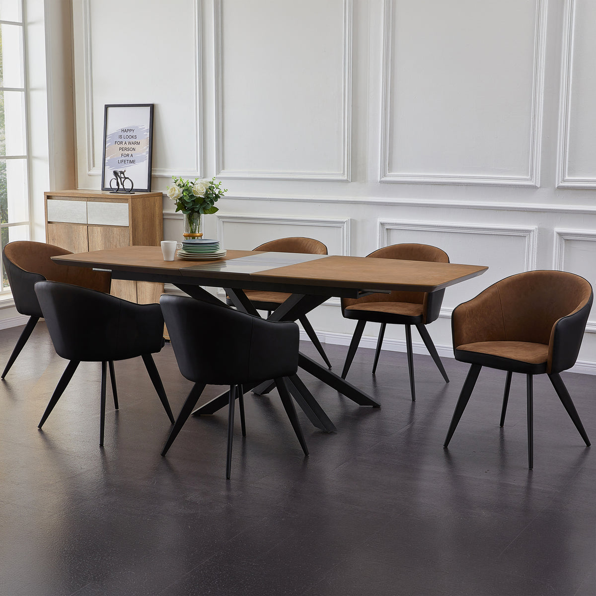 San Remo chairs arranged around a dining table; table and additional chairs not included
