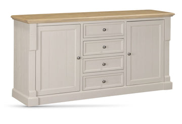 Chateau Pine 2 Door 4 Drawer Sideboard- Grey